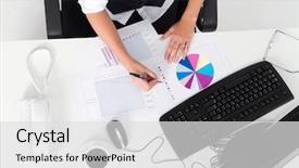  Presentation with modern - Audience pleasing theme consisting of keyboard mouse - overhead view of a modern backdrop and a light gray colored foreground