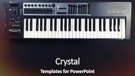  Presentation with keyboard - Slides consisting of keyboard of synthesizer on black background and a wine colored foreground