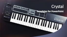  Presentation with black lives metter - Theme enhanced with keyboard of synthesizer on black background and a tawny brown colored foreground