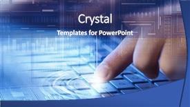  Presentation with keyboard - Amazing presentation design having keyboard over digital background backdrop and a ocean colored foreground