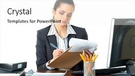  Presentation with office - Theme featuring image of young couple lying in bed background and a coral colored foreground