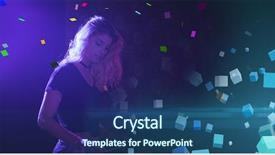  Presentation with concert - Beautiful presentation theme featuring keyboard skills - digital composite of girl backdrop and a ocean colored foreground