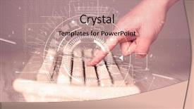  Presentation with high tech - Beautiful presentation theme featuring high tech user interface backdrop and a coral colored foreground