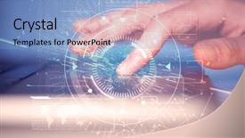  Presentation with high tech - PPT theme featuring  background and a  colored foreground