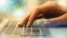  Presentation with international business - Colorful PPT theme enhanced with keyboard with international system backdrop and a coral colored foreground