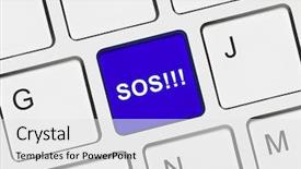  Presentation with computer keyboard and mouse - Audience pleasing slide deck consisting of police fire ambulance - computer keyboard with sos key backdrop and a white colored foreground