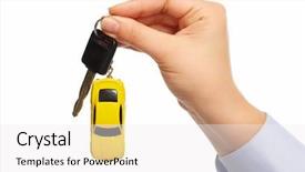  Presentation with auto dealership - Theme having keychain - car keys auto dealership background and a white colored foreground