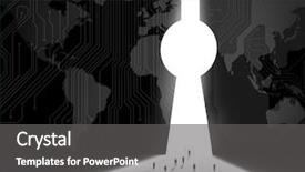  Presentation with keyhole - PPT theme with teamwork agreement alliance collaboration unity concept background and a gray colored foreground