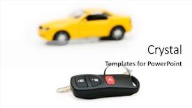  Presentation with hybride car - Amazing slides having keyless - car keys and car backdrop and a  colored foreground