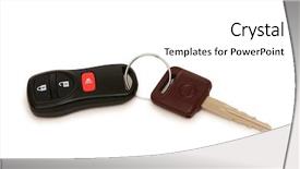  Presentation with keys - Audience pleasing theme consisting of keyless lock - car keys isolated backdrop and a  colored foreground