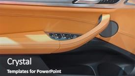  Presentation with luxury car - Presentation design having keyless lock - elegant luxury car door interior background and a dark gray colored foreground