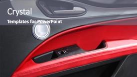  Presentation with car door lock - Audience pleasing presentation theme consisting of keyless lock - elegant luxury car door interior backdrop and a gray colored foreground