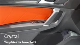  Presentation with car door lock - Colorful slide deck enhanced with keyless lock - luxury car door interior backdrop and a gray colored foreground