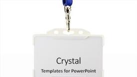  Presentation with access - Slide deck enhanced with keyless lock - white magnetic access card isolated background and a  colored foreground