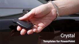  Presentation with diamond - Audience pleasing presentation consisting of keyless lock - woman unlocking her car wearing backdrop and a wine colored foreground