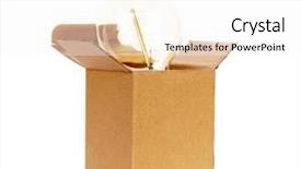  Presentation with keynote - Beautiful PPT theme featuring keynote - glowing light bulb over open backdrop and a white colored foreground