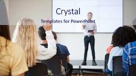  Presentation with high school - Presentation theme featuring keynote - pupil asking question during presentation background and a sky blue colored foreground