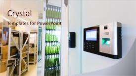  Presentation with access - Audience pleasing presentation theme consisting of keypad for access control backdrop and a lemonade colored foreground