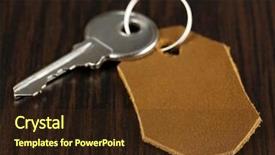  Presentation with leather and glitter - PPT layouts having keyring - key with leather trinket background and a  colored foreground