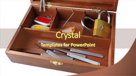  Presentation with keys - Presentation theme having keys and lock pick background and a tawny brown colored foreground