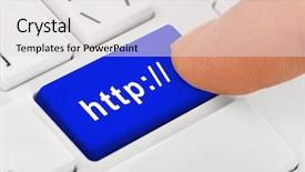  Presentation with internet - Cool new PPT theme with keys database - computer notebook keyboard with internet backdrop and a light gray colored foreground