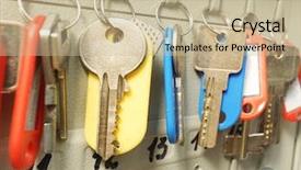  Presentation with memories temlate text box - PPT theme with keys in a box close background and a mint green colored foreground