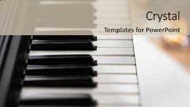  Presentation with piano keyboard - Slide deck consisting of keys of an elecric piano background and a soft green colored foreground