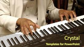  Presentation with keys - Cool new presentation with keys on a synthesizer keyboard backdrop and a tawny brown colored foreground