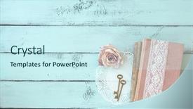  Presentation with keys - Colorful presentation theme enhanced with keys on shabby chic backdrop and a cool aqua colored foreground