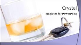  Presentation with drink and driving - Amazing slide set having keys placed close to drink backdrop and a white colored foreground