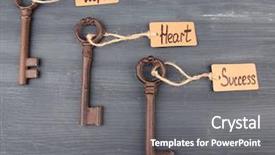  Presentation with business concepts photo - PPT layouts having keys to happiness conceptual photo background and a gray colored foreground