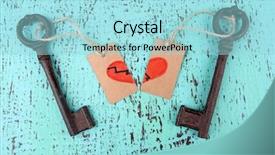  Presentation with business concepts photo - Slide set featuring keys to love conceptual photo background and a arctic colored foreground