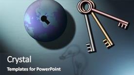  Presentation with unlock - Slides consisting of keys to unlock the world background and a ocean colored foreground