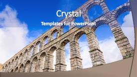  Presentation with aqueduct - Slide deck with keywordbridges - segovia spain view background and a teal colored foreground