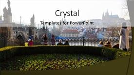  Presentation with view of kerak castle crusader - Cool new PPT theme with keywordchurch - sunset view of prague castle backdrop and a white colored foreground