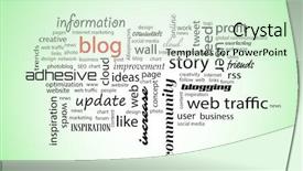  Presentation with blog - Presentation design enhanced with keywordglobe - word cloud blog concept background and a  colored foreground