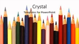  Presentation with coloured - Theme enhanced with keywordrainbow - assortment of coloured pencils background and a  colored foreground