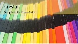  Presentation with color spectrum - Slide set with keywordrainbow - color guide spectrum swatch samples background and a  colored foreground