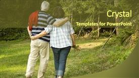  Presentation with married couple - Slides consisting of keywordretirement - attractive married mature couple enjoying background and a tawny brown colored foreground
