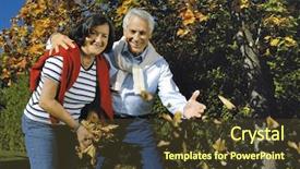  Presentation with married couple - Cool new PPT theme with keywordretirement - attractive married mature couple having backdrop and a  colored foreground