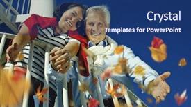  Presentation with married couple - Slides having keywordretirement - attractive married mature couple having background and a ocean colored foreground