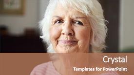  Presentation with security camera monitoring - Cool new slides with keywordretirement - beautiful senior woman looking backdrop and a  colored foreground