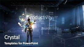  Presentation with concept - Colorful theme enhanced with keywords for effective business concept backdrop and a ocean colored foreground