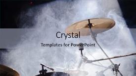  Presentation with organic light emitting diode - Slide set with keywordtraditional - cymbals set in light background and a light blue colored foreground