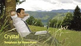  Presentation with keyword - Presentation theme enhanced with keywordwater - businessman working and relaxing background and a  colored foreground