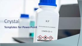  Presentation with laboratory chemical white - Slide set having kf-potassium-fluoride-cas-13455 background and a sky blue colored foreground