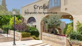  Presentation with complex - Slide deck enhanced with kfar david neighbourhood in jerusalem background and a coral colored foreground