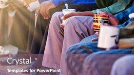  Presentation with old people - Beautiful slides featuring kgotla-is-the-traditional-meeting backdrop and a coral colored foreground