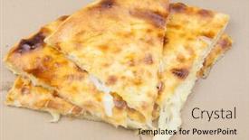  Presentation with food tortilla - PPT layouts having khachapuri-eastern-traditional-food-cheese background and a lemonade colored foreground