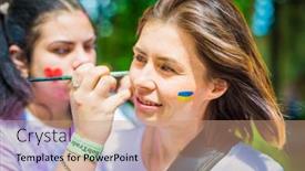  Presentation with holi festival - Presentation enhanced with khakiv-ukraine-19-may-2018 background and a  colored foreground